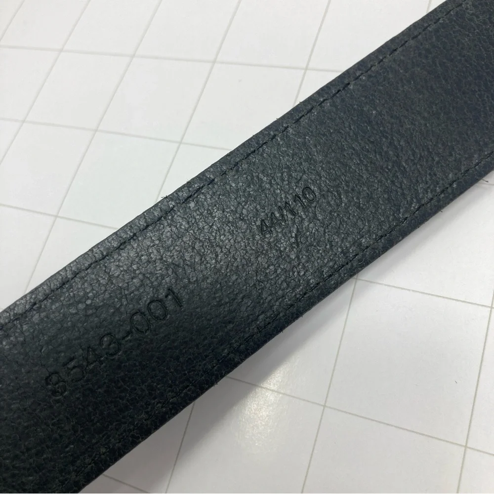 George 44 Black Belt with Silver Buckle classic Style